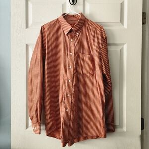 Men's Striped Orange Shirt